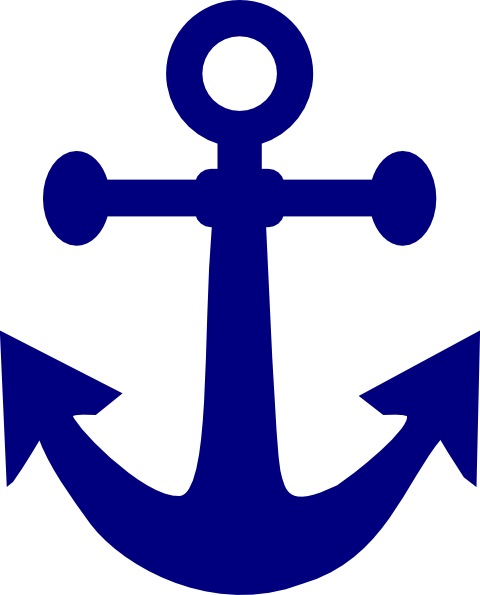 Dark Navy Anchor Clip Art At Clker - Pink Anchor Clip Art (480x595)