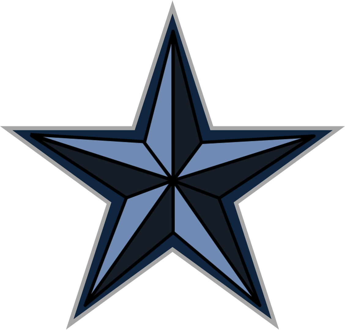 Dark Blue Star Clipart - Rio Grande Mexican Restaurant (1128x1078)