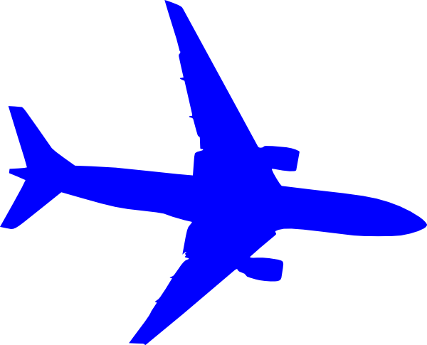 Blue Plane Clip Art At Clker - Plane Vector (600x485)