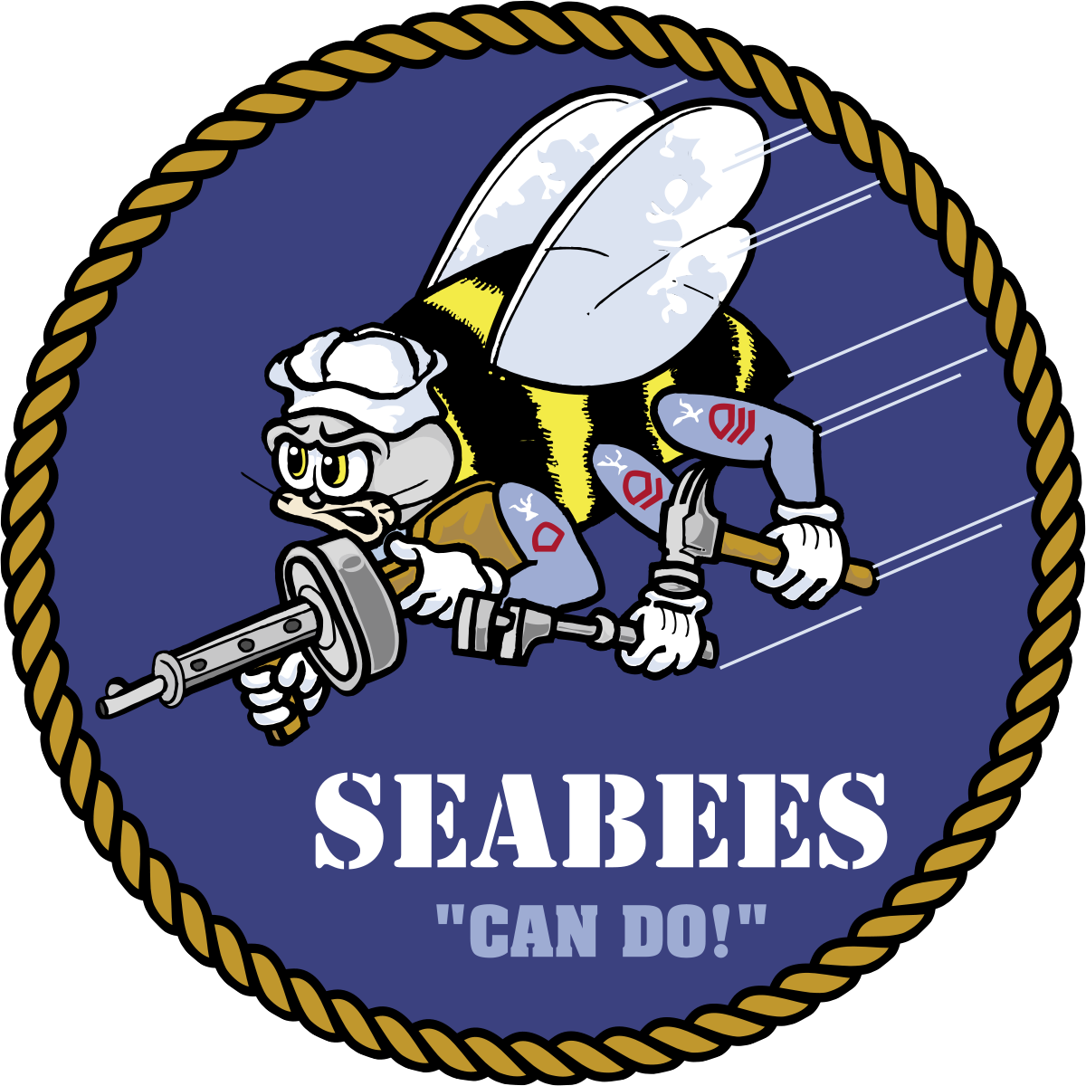 Navy Clipart Seabee Pencil And In Color Navy Clipart - Seabees Logo (1200x1200)