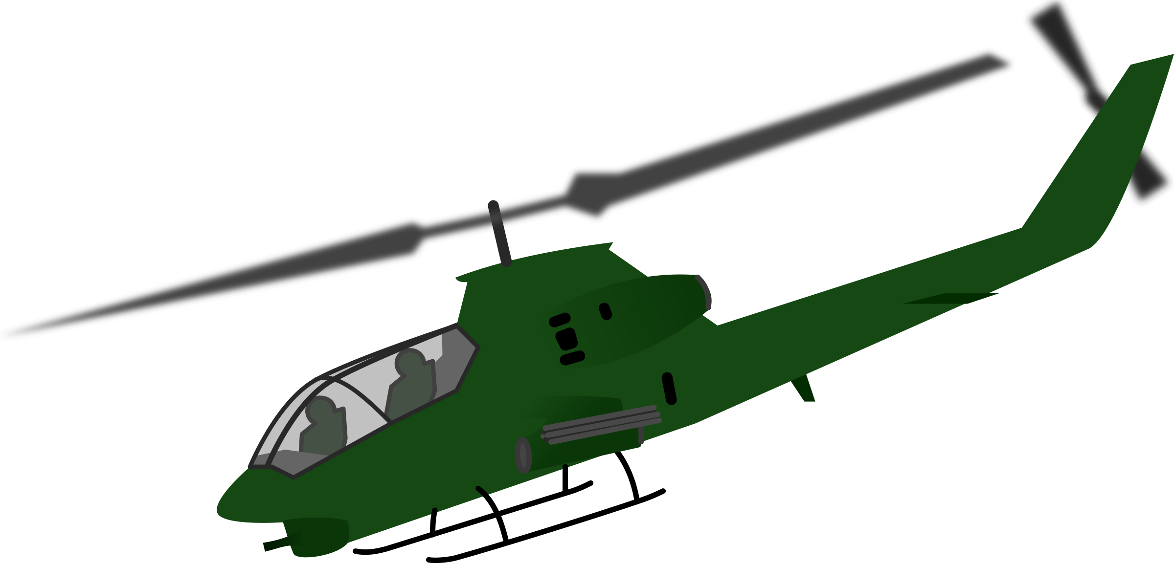 Helicopter - Attack Helicopter Clipart (2400x1156)