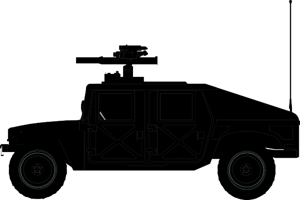 Free Vector Hummer Clip Art - Humvee Clipart (600x401)