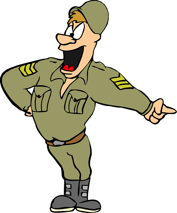 Soldier, Military, Uniform, Commander, Command - Commander Clipart (597x720)