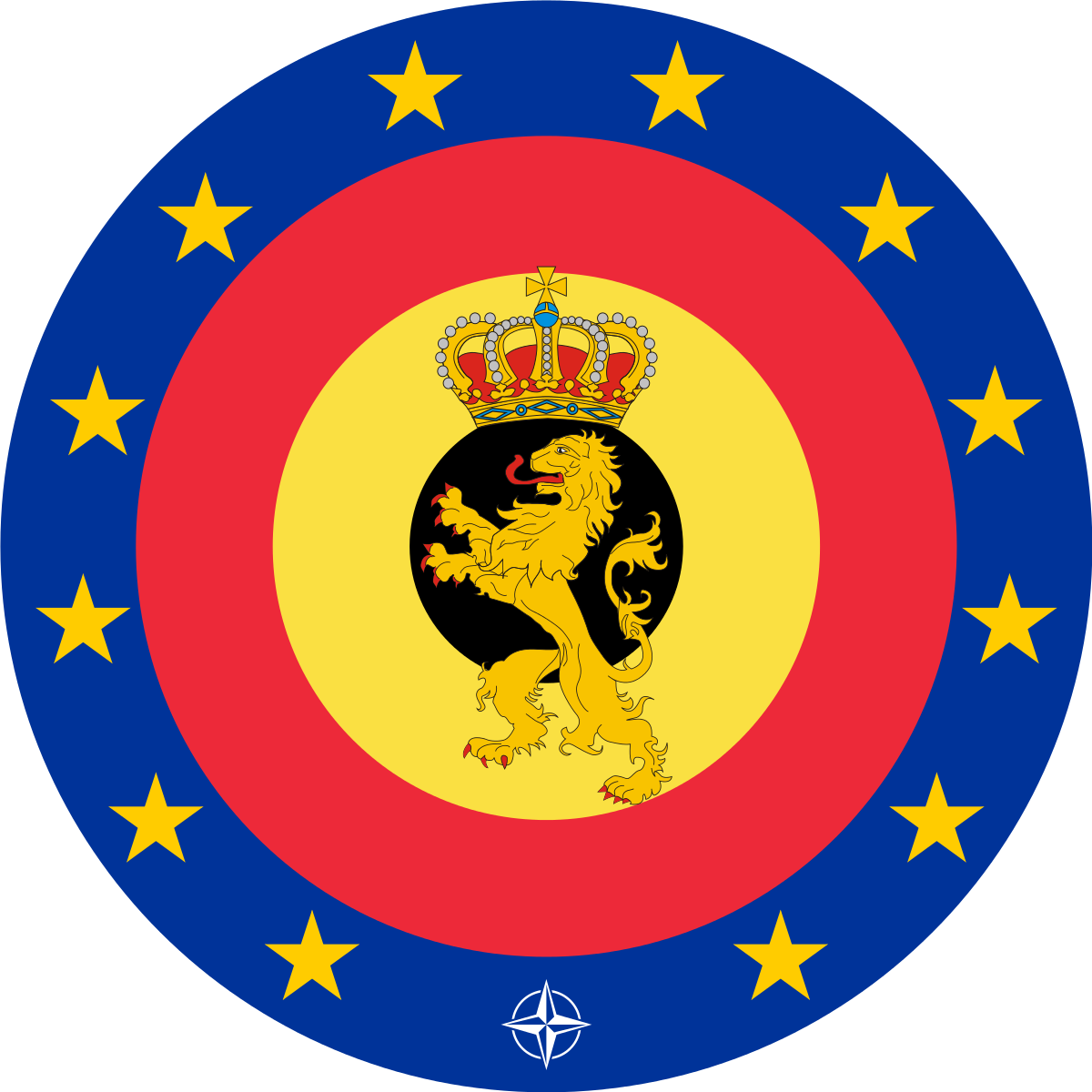 Coats Of Arms Of Belgium Military Forces - Modern International School Logo (1200x1200)