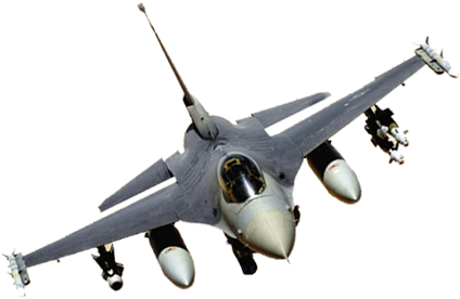 Military Png Hd - F-16 Fighting Falcon Rectangle Sticker (500x358)