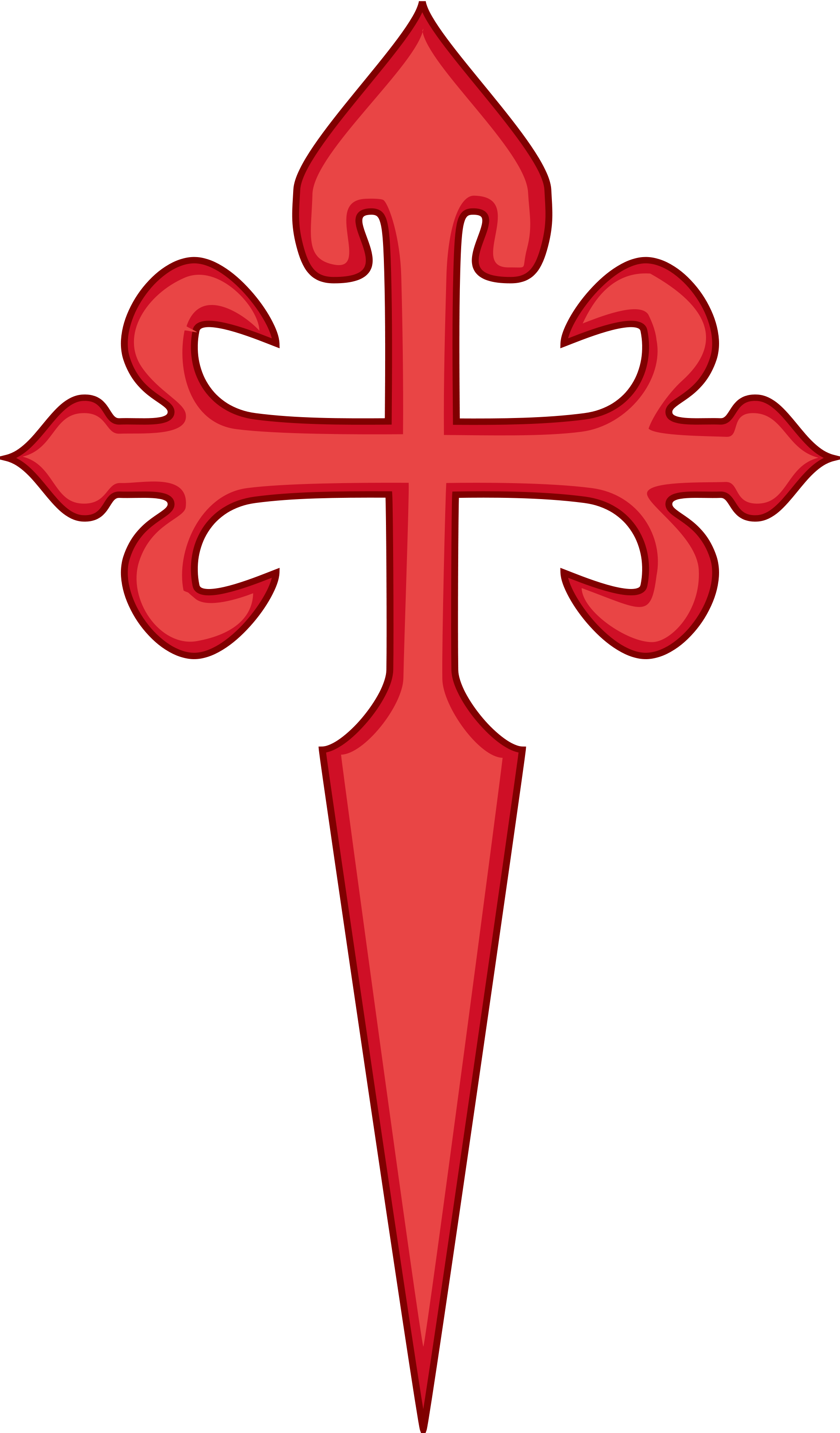Cross Of Saint James - Santiago De Compostela Cross (2000x3411)