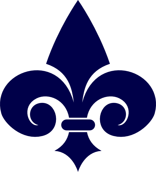 Navy Fleur De Lis Clip Art (546x600)