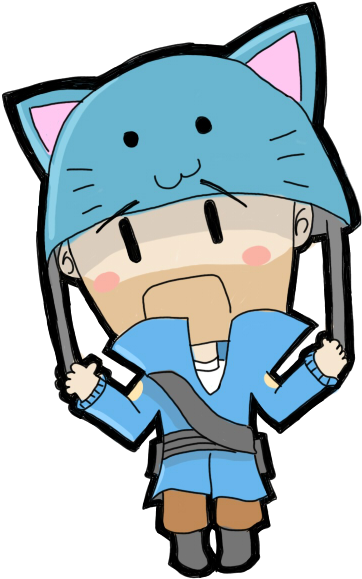 Neko Soldier By Prochyprochy - Cartoon (536x618)