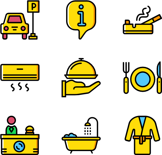 Hotel Services 90 Icons - Icon (600x564)