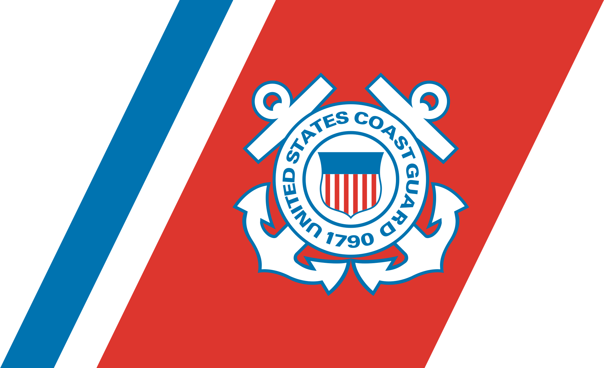 File - Cgmark W - Svg - Coast Guard Racing Stripe (2000x1218)