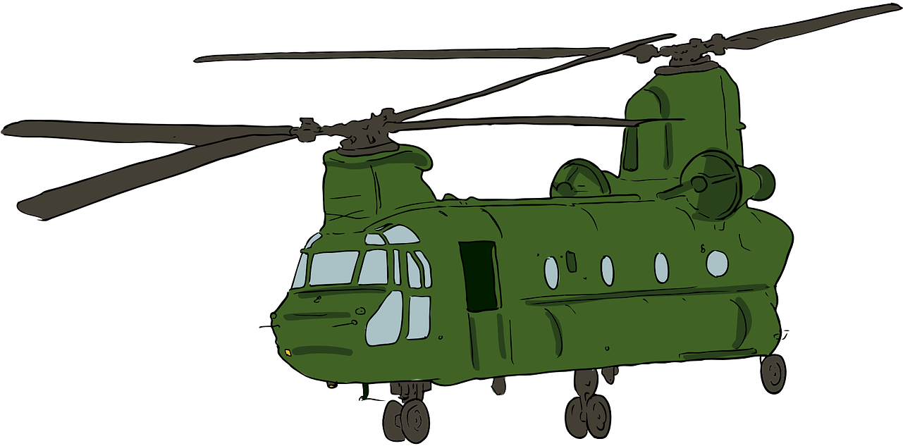 Military Helicopter Boeing Ch 47 Chinook Boeing Ah - Military Helicopter Clip Art (1280x640)