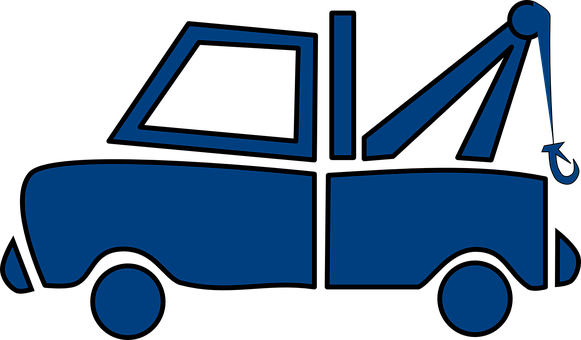 Tow Truck Wrecker Truck Vehicle Repair Ser - Tow Truck Clip Art (581x340)