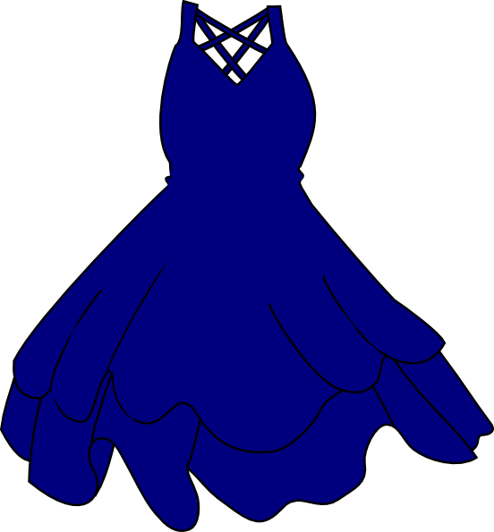 Blue Dress Clip Art (552x595)