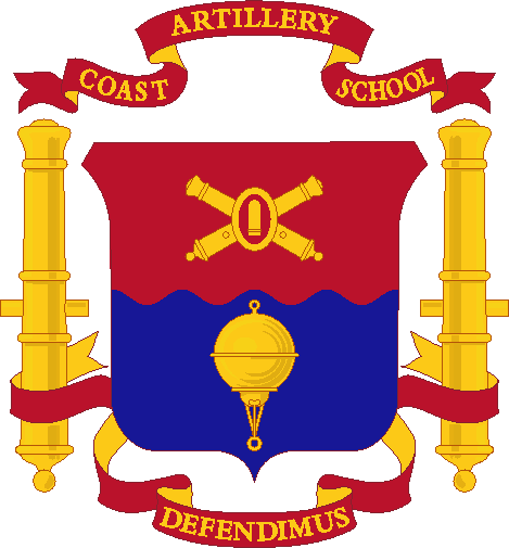 Coast Artillery School Device - Us Army Regimental Coat Of Arms (469x505)