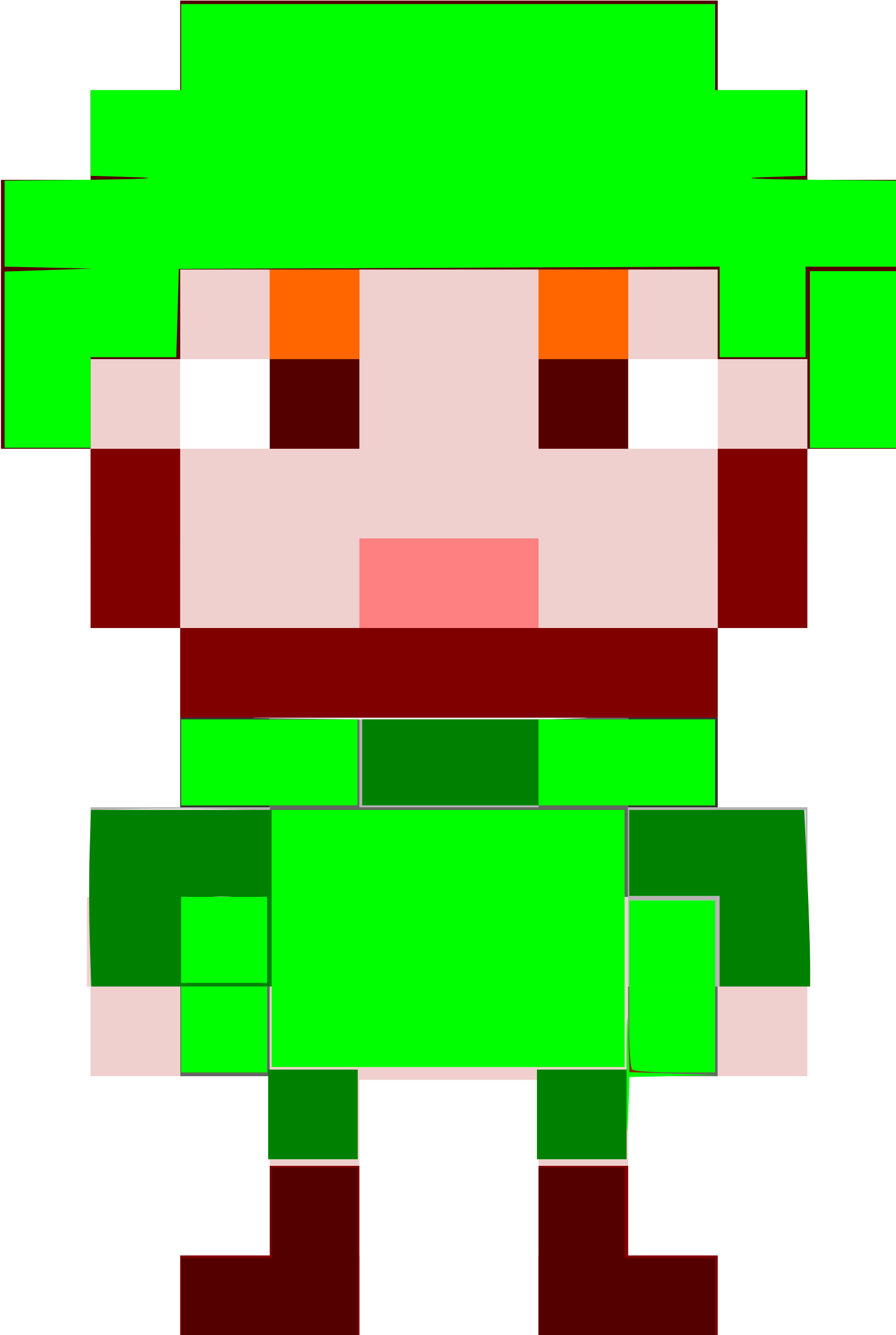 Art Soldier Male Unarmed - Pixel Art (1600x2400)