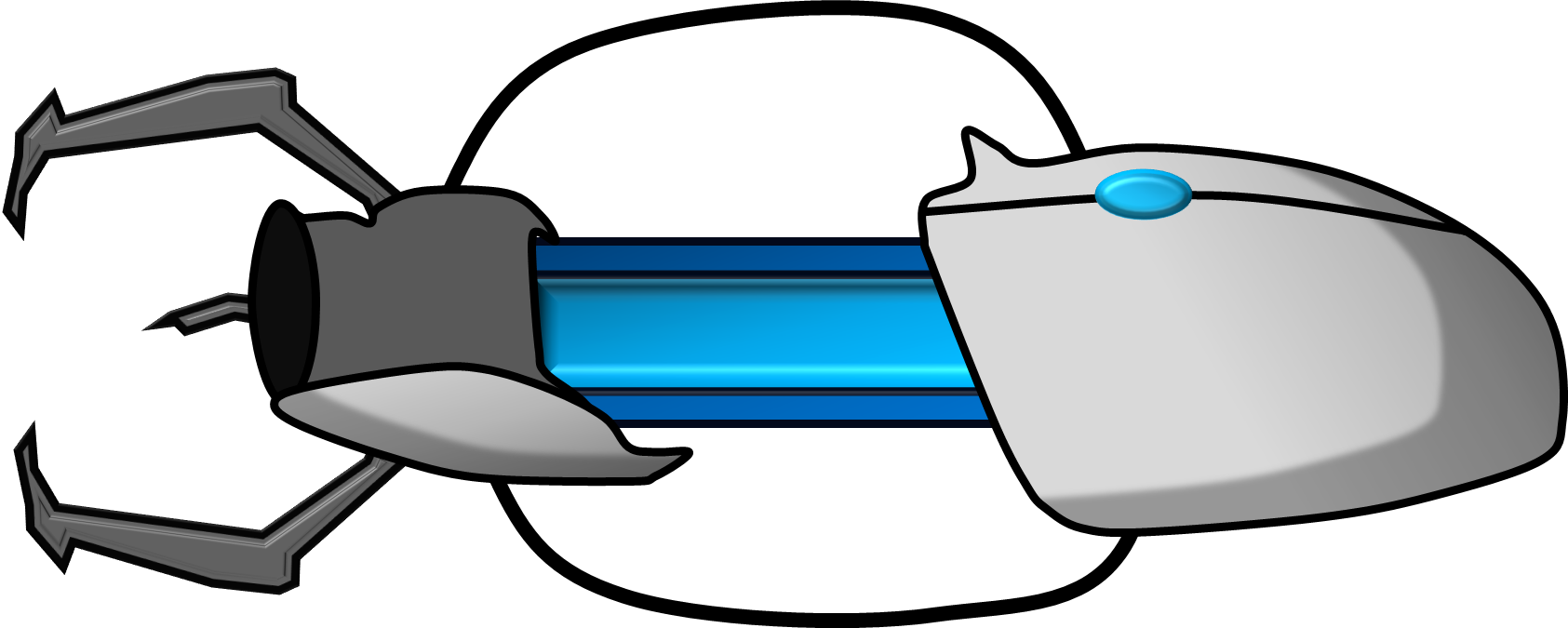 Portal Gun Clipart - Portal Gun Clipart (1685x675)