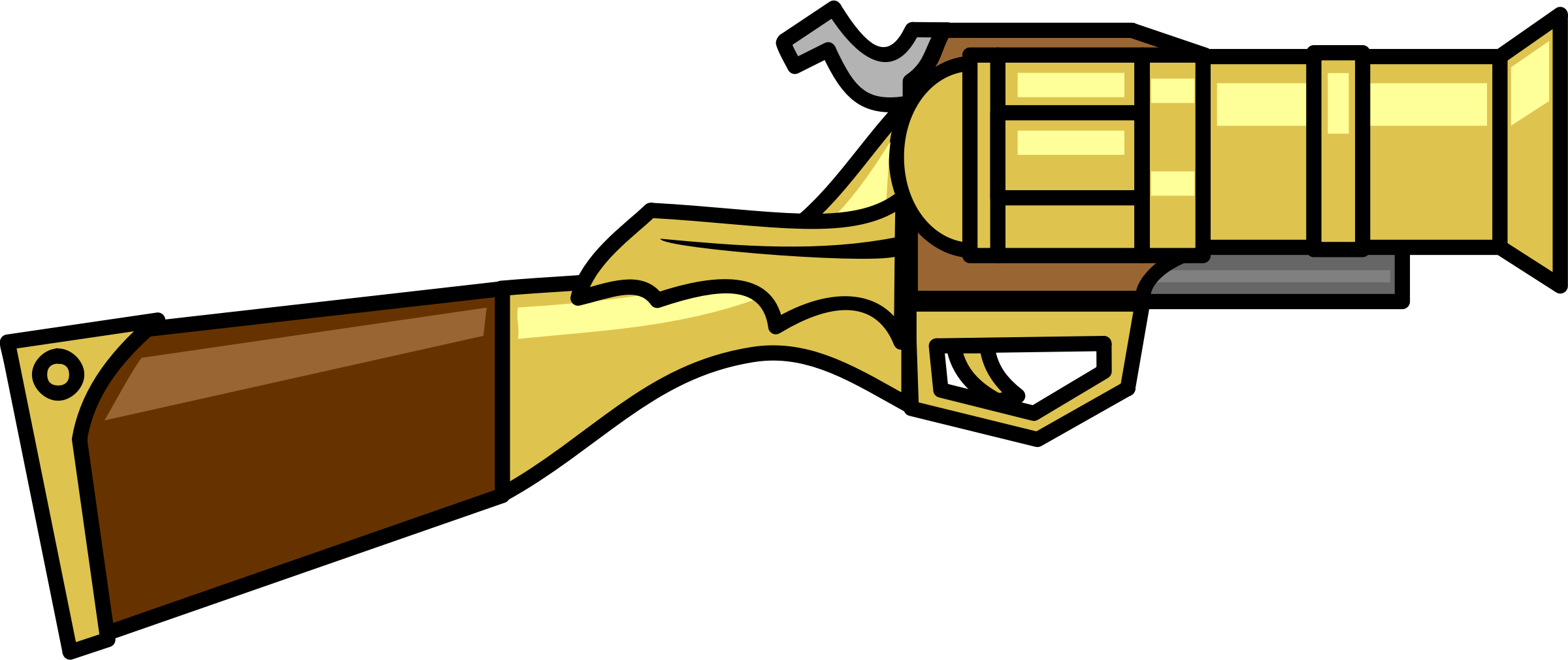 Clipart Gun - Firearm (2400x1010)