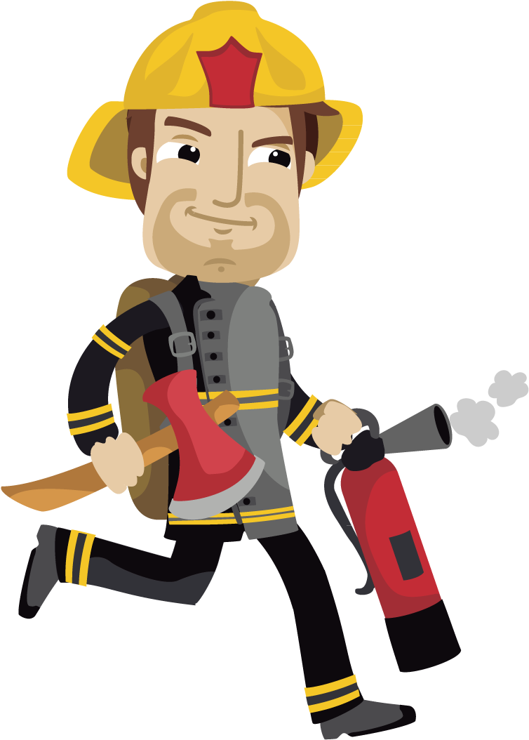 Fireman Sam Firefighter Cartoon - Firefighter Cartoon (842x1213)