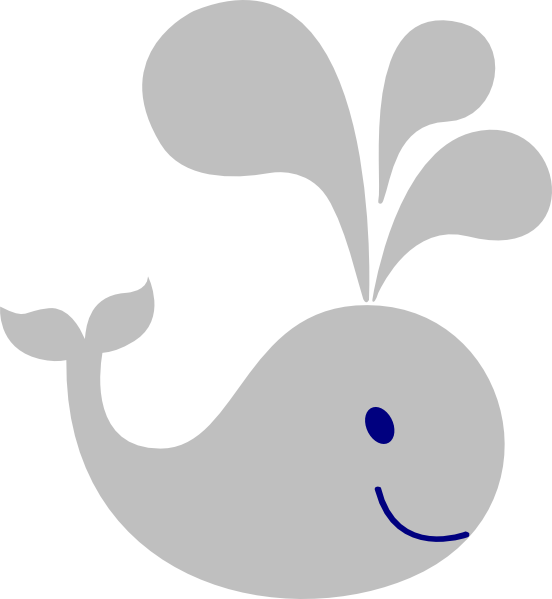 Little Gray Whale Clip Art - Gray Whale Clip Art (552x599)