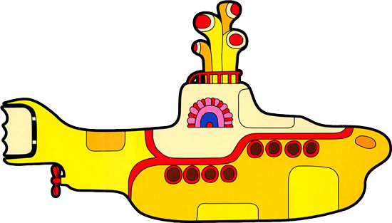 Just Click To Go To Liverpool Via The Yellow Moon Submarine - Yellow Submarine Clip Art (550x313)