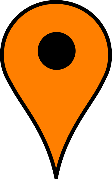 Map Marker Clip Art At Clker - Google Map Pin Orange (372x594)