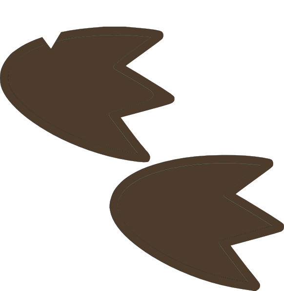 Dinosaur Footprint Clipart Png (582x598)