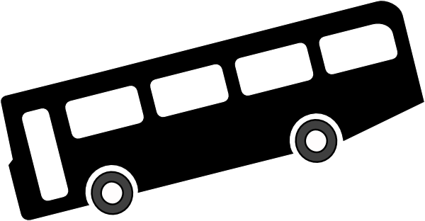 Bus Left Two Clip Art - Bus Clip Art (600x312)