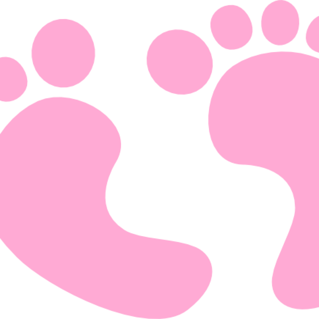 Baby Footprints Clipart Ba Girl Footprint Clipart Clip - Baby Shower Vectors Free Png (1024x1024)