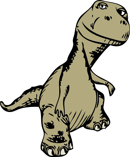Dinosaur Clip Art Free Vector - Dinosaur Front Clipart (498x600)