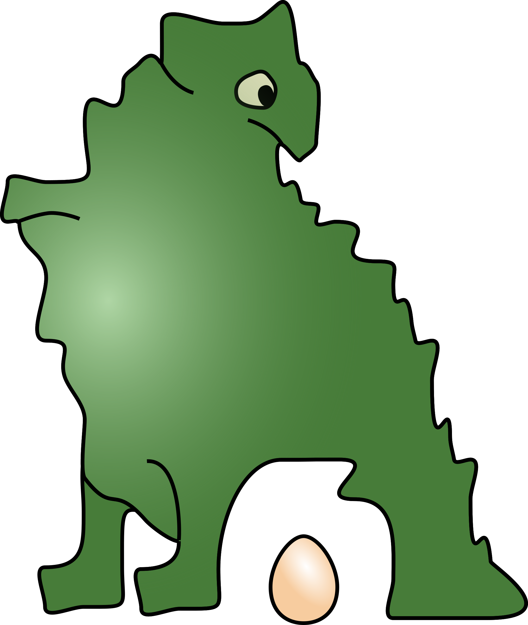 Dinosaur - Egg - Clip - Art - Dinosaur Lay Egg Clipart (2028x2400)