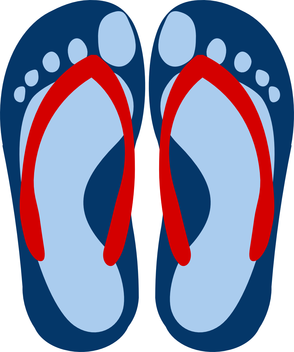 Free Flipflops 11 Free Footprints In Sand - Sandalias Clipart (999x1194)