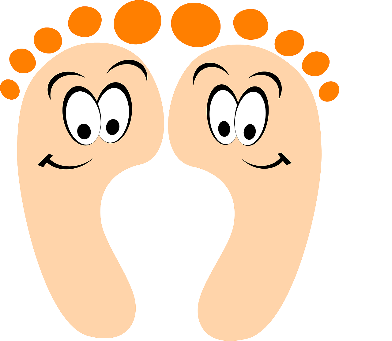 Foot Stamp - Toes Clipart (1280x1116)