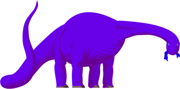 Purple Dinosaur Cliparts - Dinosaur (600x298)
