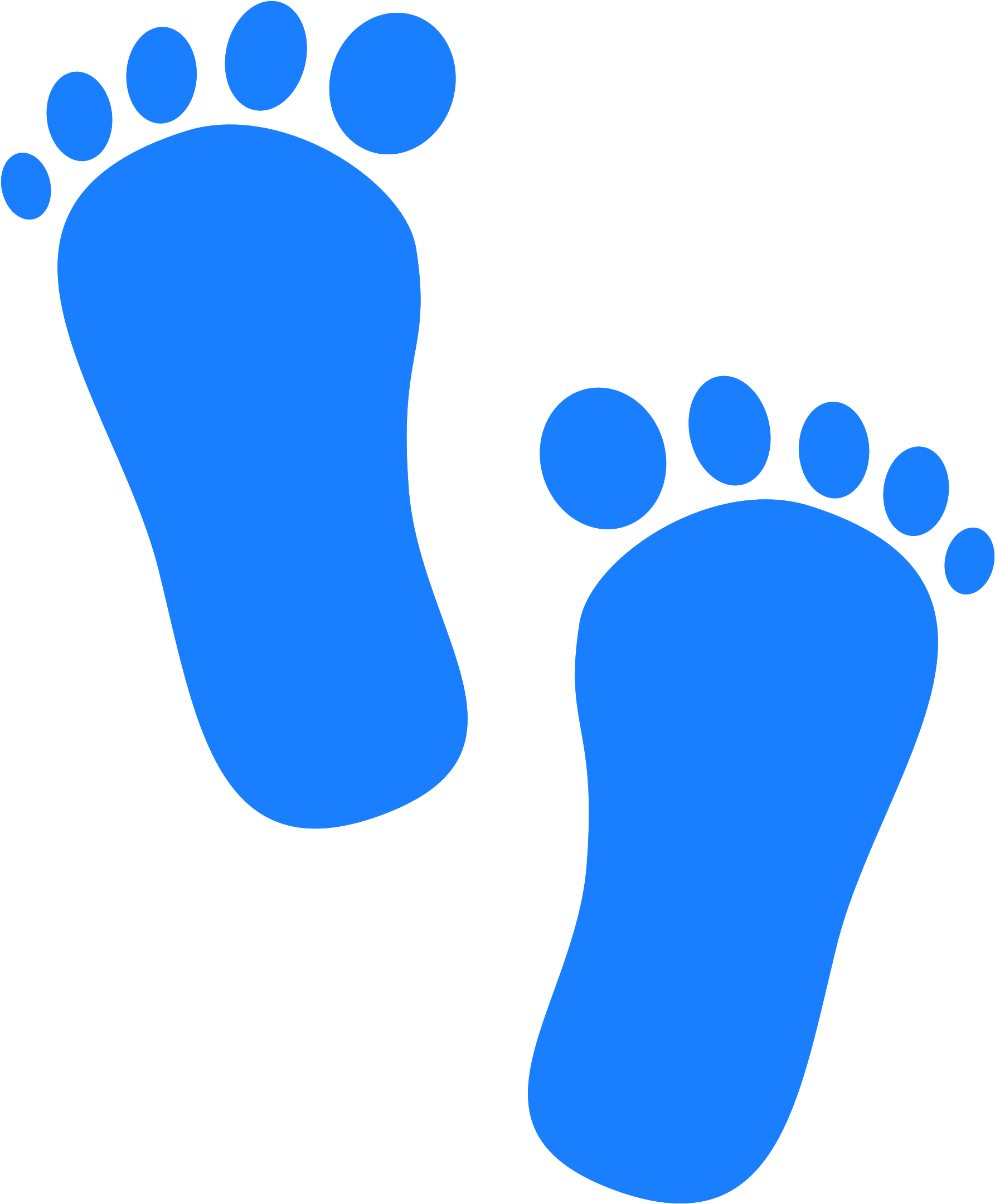 Free Blue Baby Footprint Clipart - Foot Print Clipart (2024x2400)