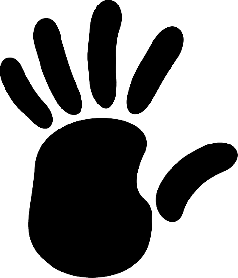 People Baby, Monkey, Black, Left, Right, Outline, Hand, - Left Hand Clip Art (800x932)