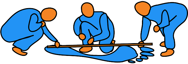 Group, Painting, Crouching, Figures, Footprint - Painting (640x320)