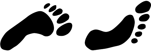 Walking Footprint Clipart - Foot Print Clip Art (640x320)