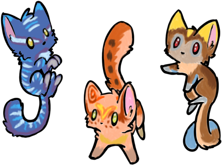 Walking With Dinosaurs Kittens By Creepy Stag Waffle - Cool Cute Fnaf Drawings (900x630)