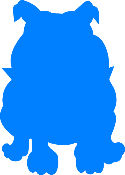 Blue Bulldog Clipart (426x595)