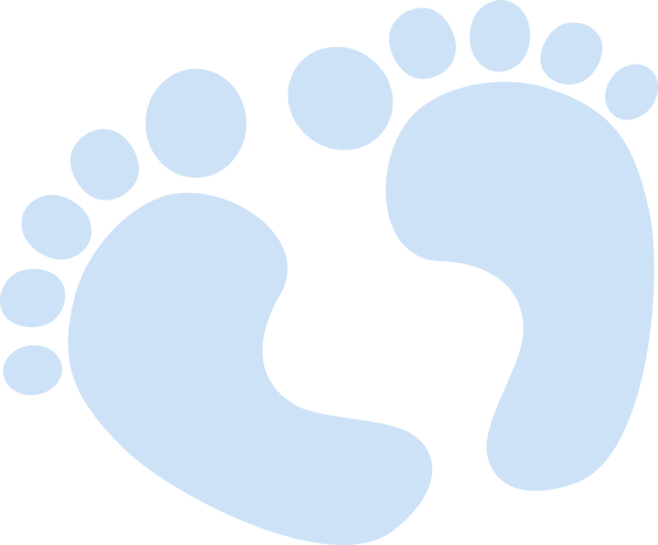 Blue Baby Feet Clip Art At Clker - Clip Art (600x497)