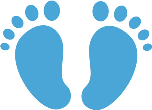 Feet - Baby Foot Print Blue (750x750)
