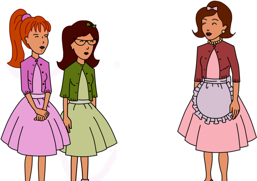 1950's Daria, Quinn And Helen By Lapislazuli939 - Cartoon (1024x769)