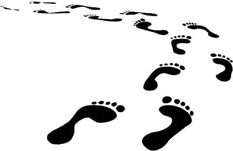 Footprints Png Clipart - Foot Prints Clip Art (600x435)