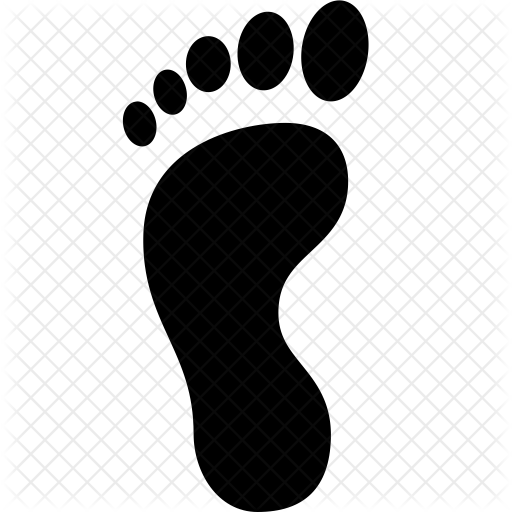 Footsteps Icon - Foot Png (512x512)