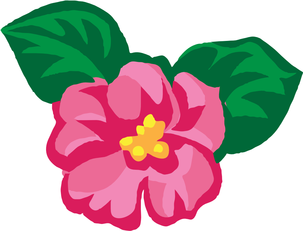 Petal Clip Art Download - Flor Com Folhas Png (999x999)