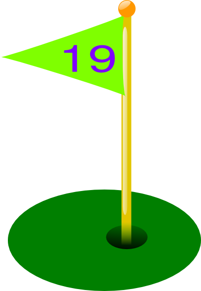 Flags Clip Art - Golf Flag Hole 3 (408x591)