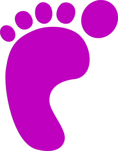 Baby Feet Clip Art At Clker - Footprint Clipart (468x595)