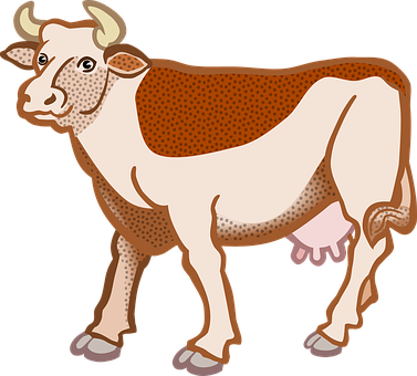 Animal Cow Farm Tier Cow Cow Cow Cow Cow - Sapi Dan Kambing Vektor (377x340)