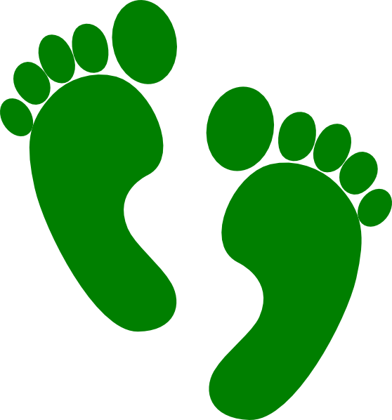 This Free Clip Arts Design Of Green Feet Left Foot - Feet Clipart Png (558x598)