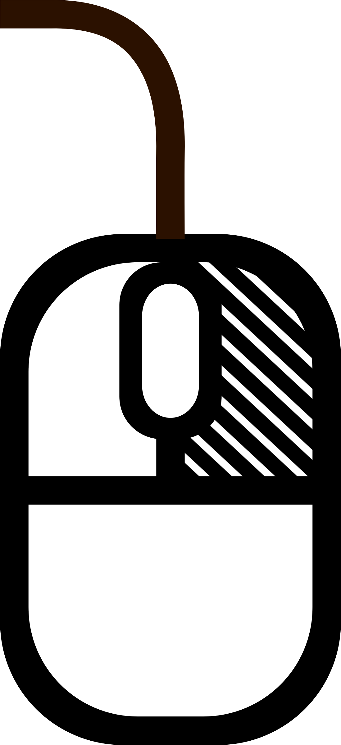 Mouse Right Click By @tuxwrench, Right Click, On @openclipart - Right Mouse Button Icon (1098x2400)